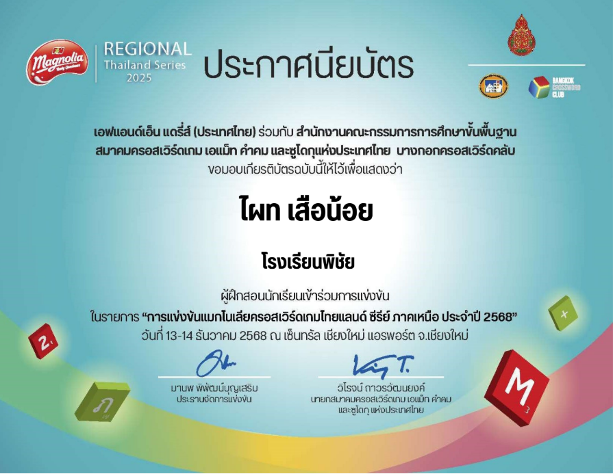 ผู้ฝึกสอนนักเรียนเข้าร่วมการแข่งขัน ในรายการ การแข่งขันแมกโนเลียครอสเวิร์ดเกมแอนด์ซีรี่ภาคเหนือ 